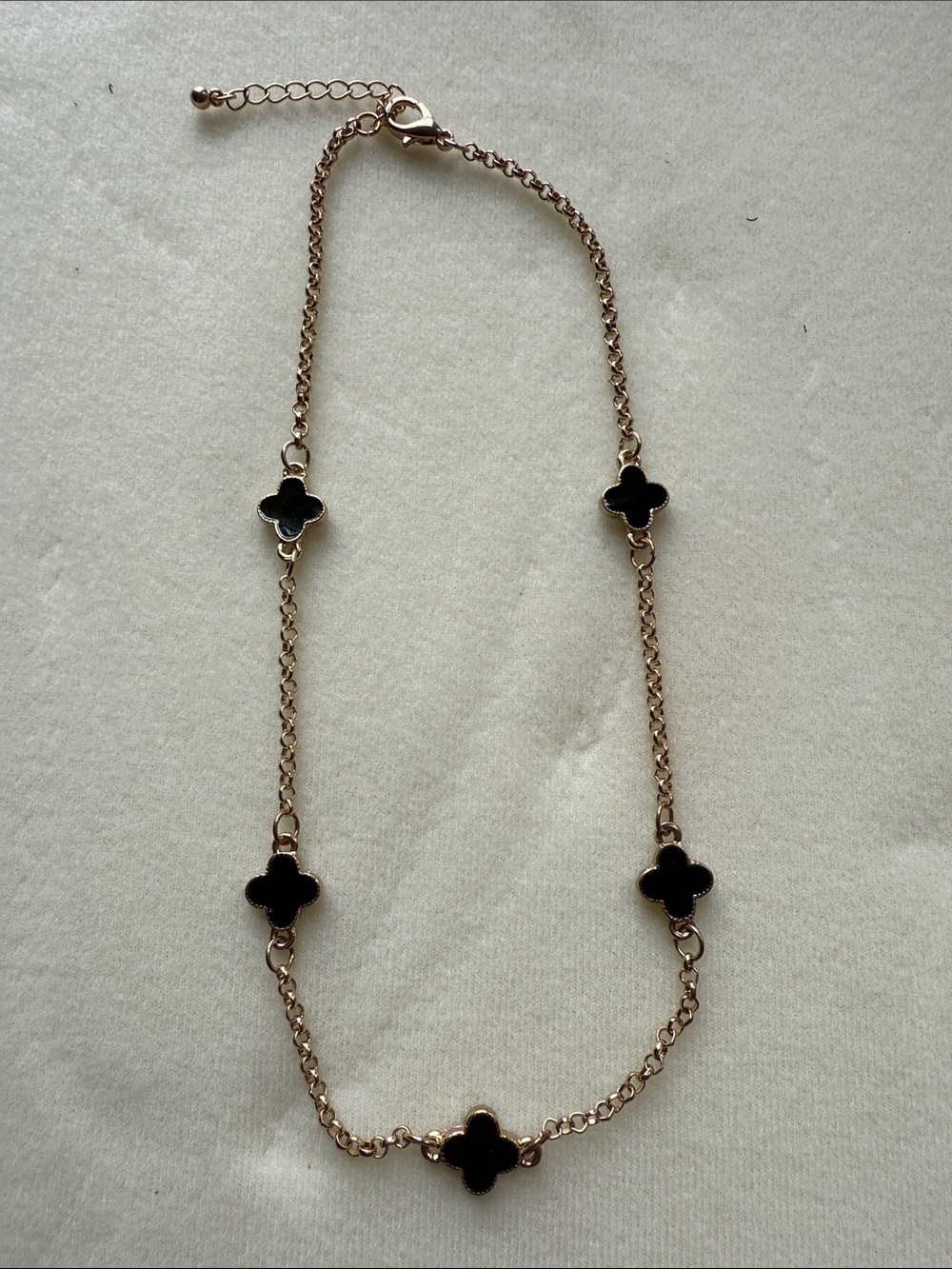 Black Clover-Style Rose Gold Chain Necklace - Women's Jewelry|16”